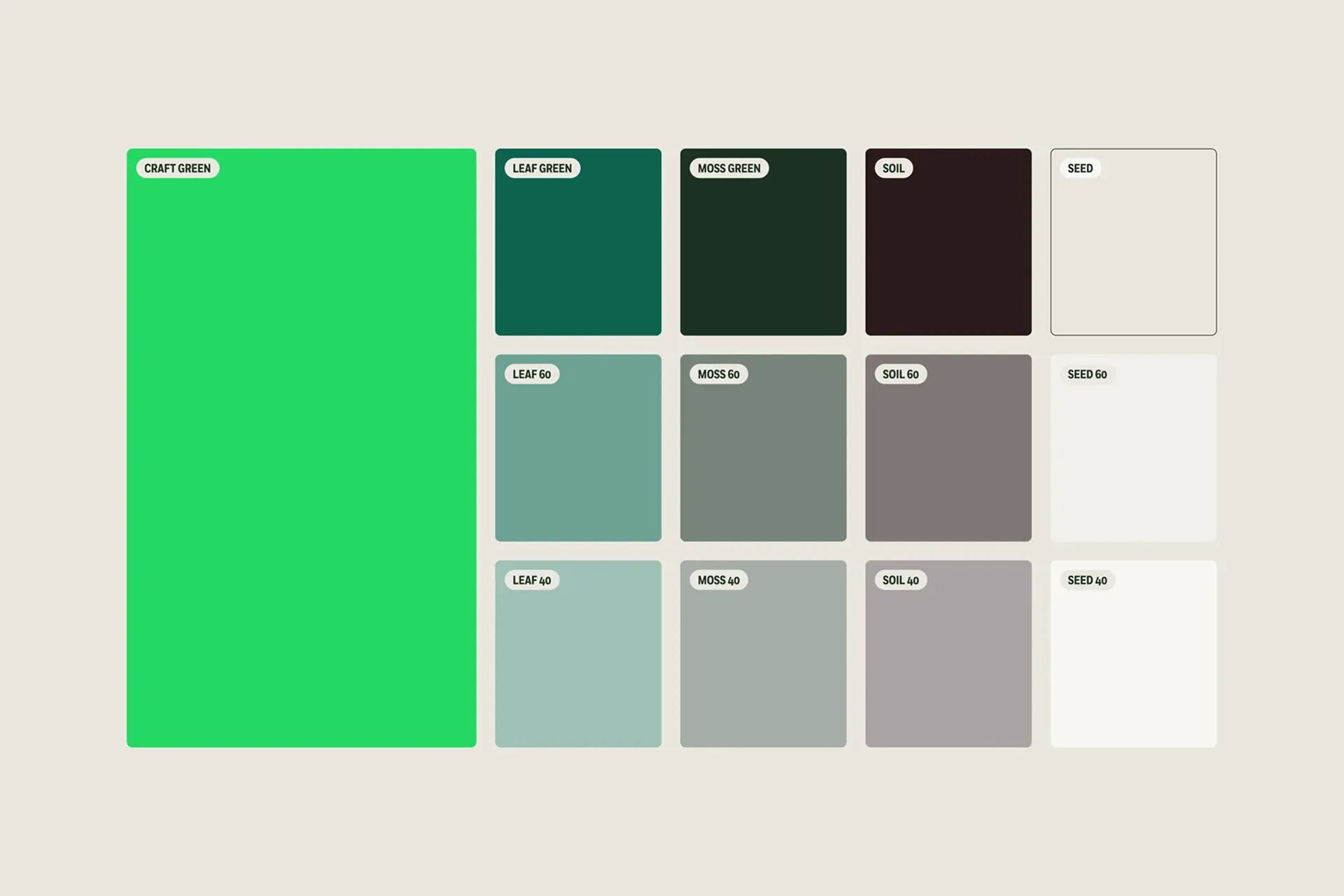 Craft 리브랜딩 컬러 팔레트