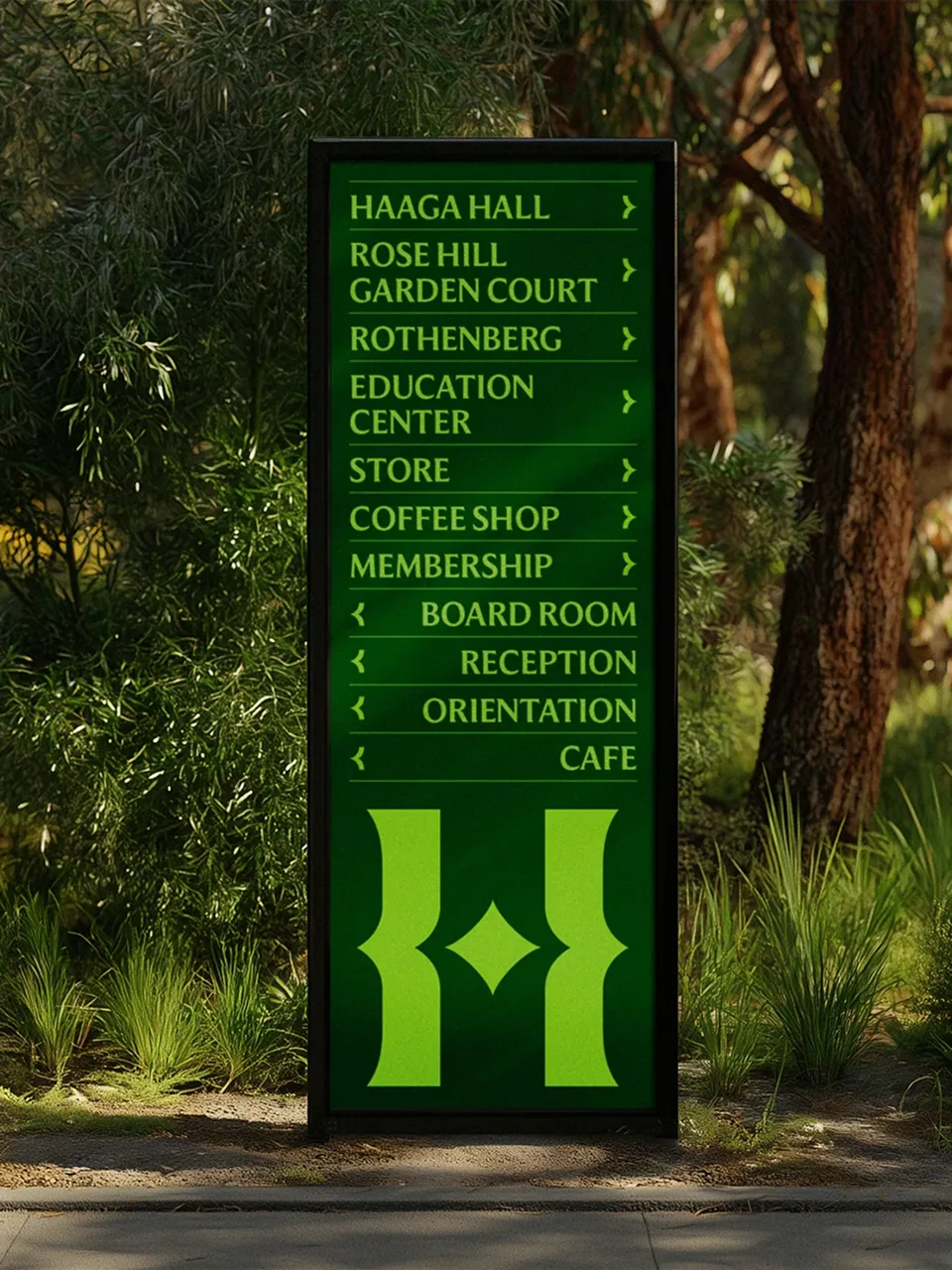 The Huntington 리브랜딩 적용 예시