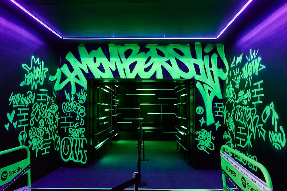 네이버 × 스포티파이 캠페인 오프라인 팝업 스토어 내부