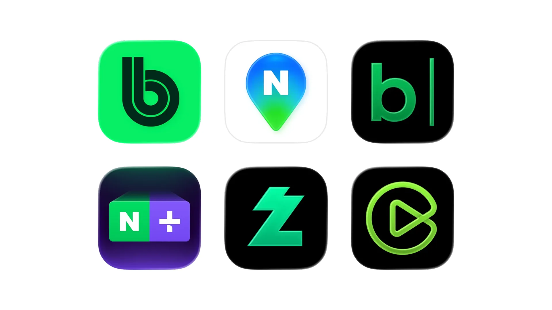 네이버의 최근 앱 아이콘 디자인 사례