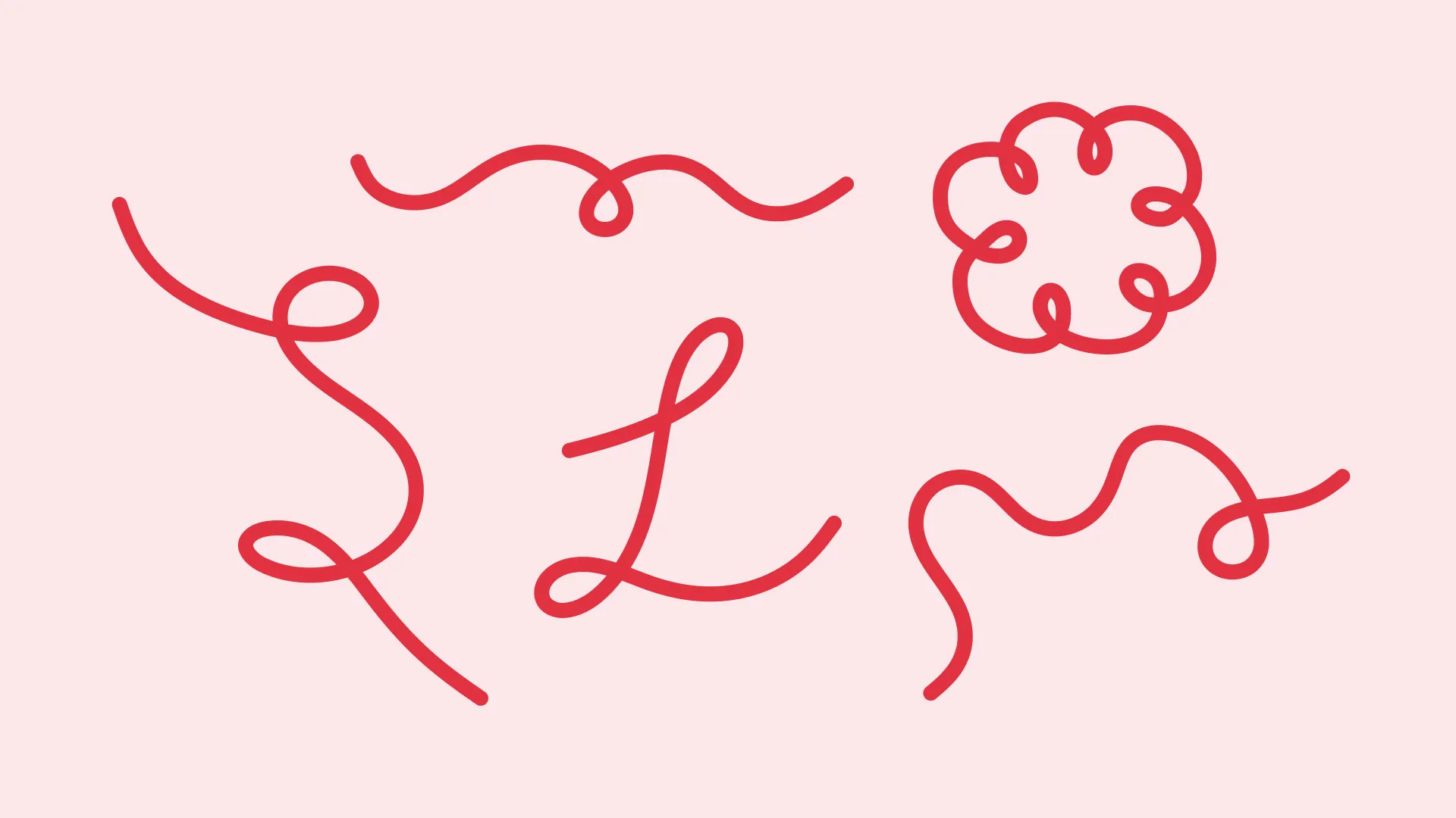 레이디러너 로고 심볼 아이디어 구상 초기 단계에서 자유롭게 그려나간 라인 스케치