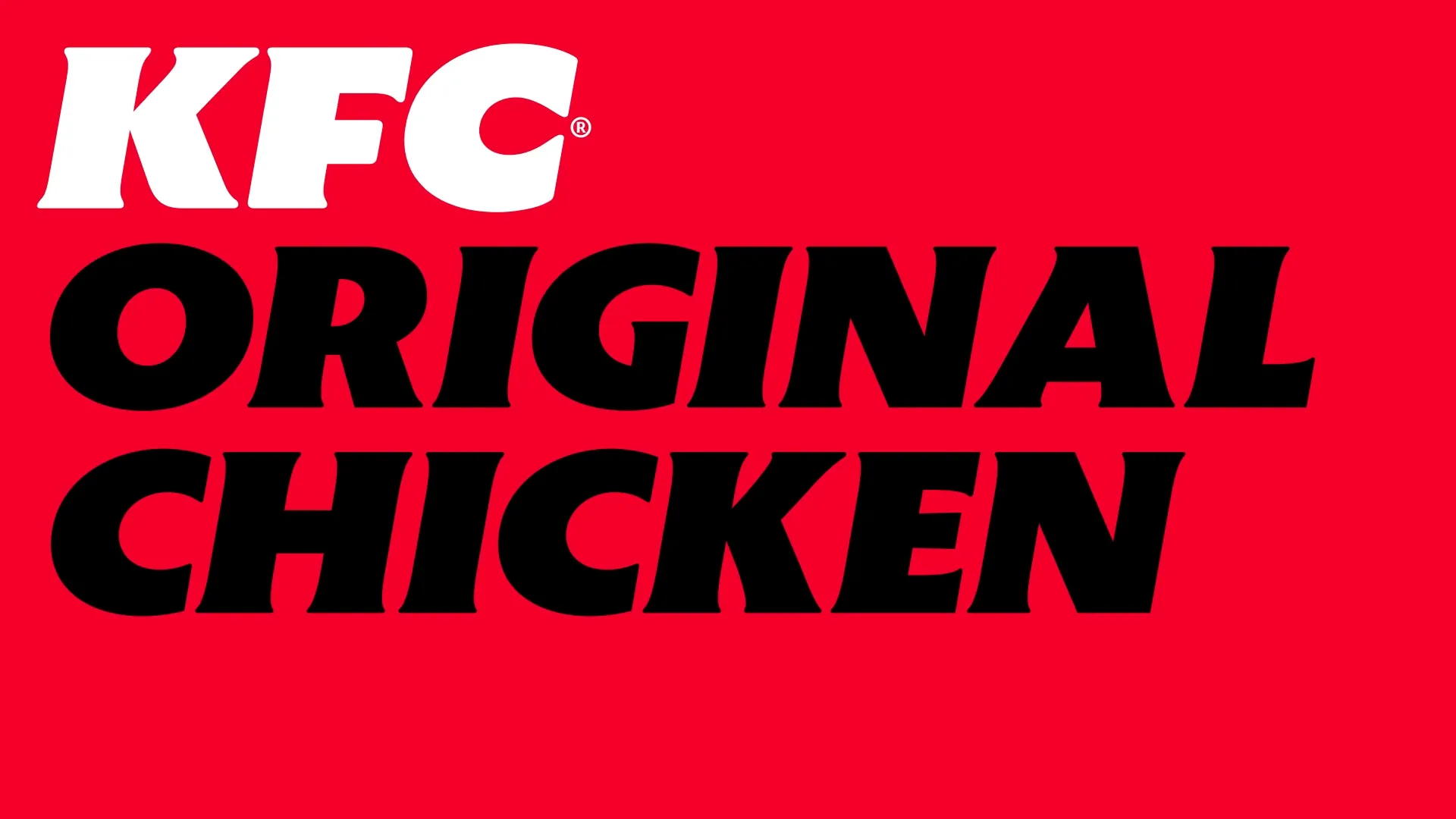 KFC의 대표 컬러 레드, 화이트, 블랙 조합 예시 (이미지 출처: JKR)